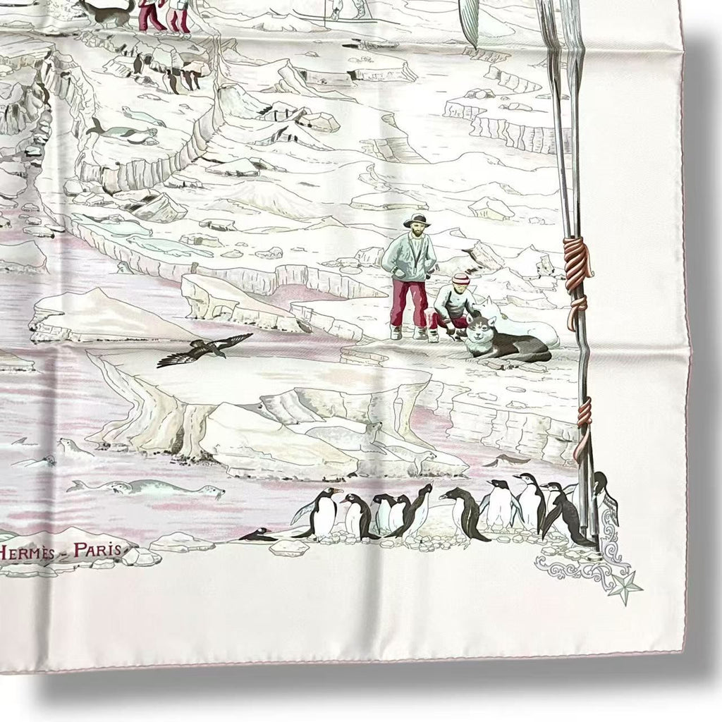 Hermes Scarf Silk Carre 90 Hommage a L'explorateur Sir Ernest Shackleton — view 5