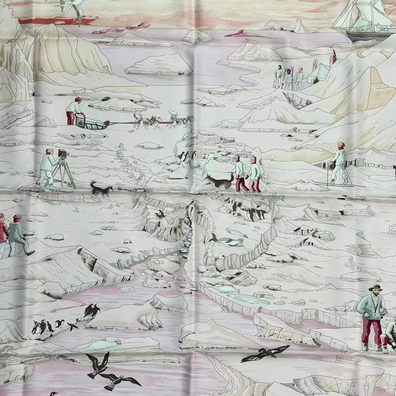 Hermes Scarf Silk Carre 90 Hommage a L'explorateur Sir Ernest Shackleton — view 7