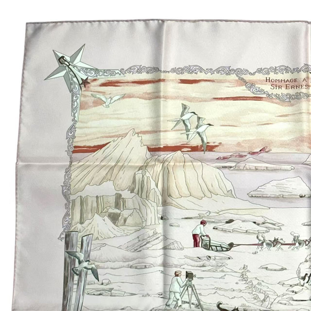 Hermes Scarf Silk Carre 90 Hommage a L'explorateur Sir Ernest Shackleton — view 4