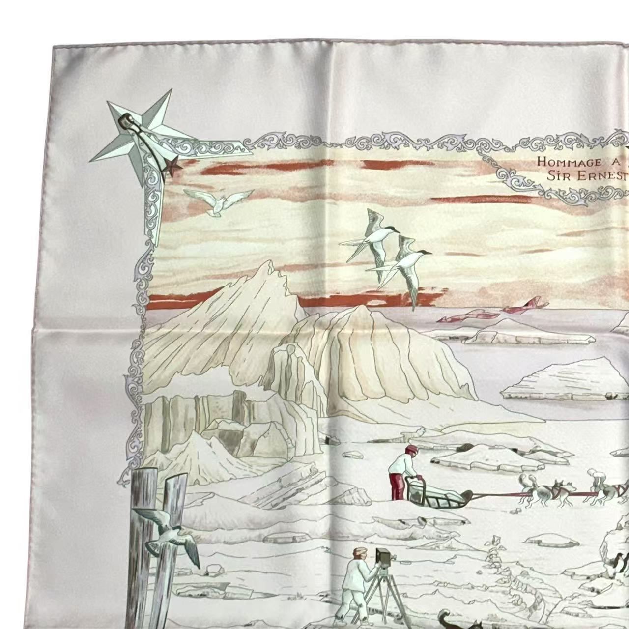 Hermes Scarf Silk Carre 90 Hommage a L'explorateur Sir Ernest Shackleton — view 4