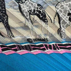 Hermes Pleats Scarf Silk Tropiques Tropical Blue — view 6
