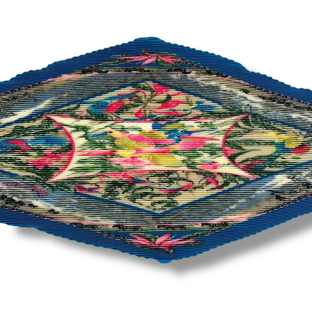 Hermes Pleats Scarf Silk Tropiques Tropical Blue — view 4