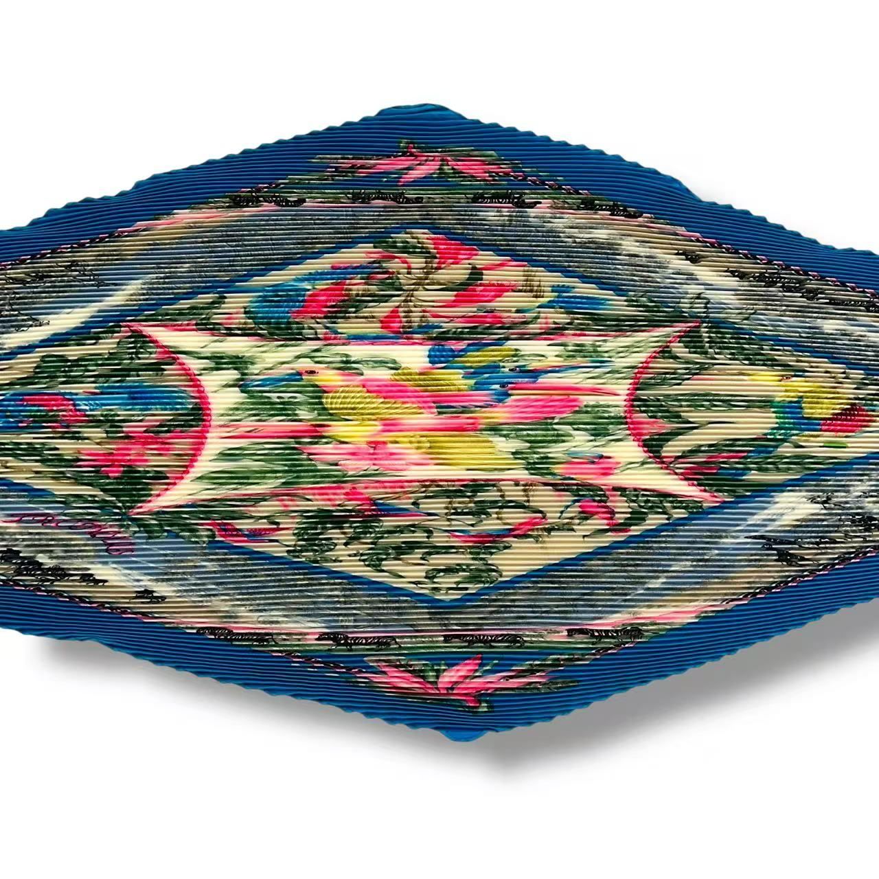 Hermes Pleats Scarf Silk Tropiques Tropical Blue — view 4