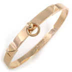 Hermes Bangle Collier de Chien PM Pyramid Medallion 18k Pink Gold #lg Bracelet