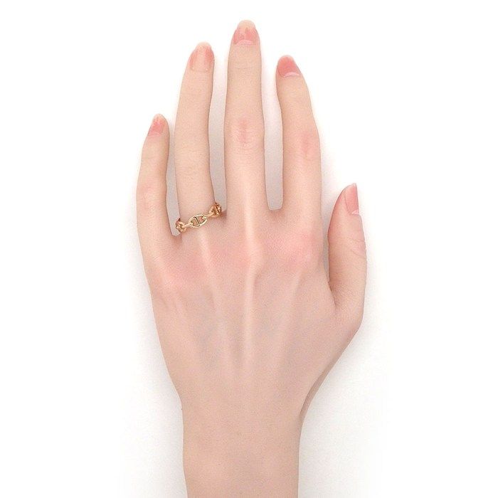 Hermes Ring Chaine D'ancre Enchainee PM 18k Pink Gold — view 5