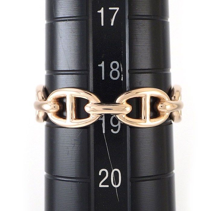 Hermes Ring Chaine D'ancre Enchainee PM 18k Pink Gold — view 6