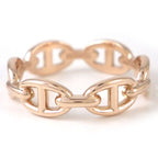 Hermes Ring Chaine D'ancre Enchainee PM 18k Pink Gold — view 2