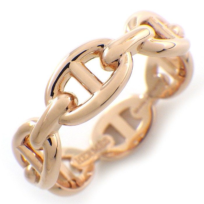 Hermes Ring Chaine D'ancre PM 18k Pink Gold