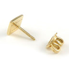 Gucci Earrings Interlocking Logo Square 18k Yellow Gold — view 2