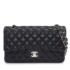 Chanel Shoulder Bag Quilted 25 11.12 Classic Black Bordeaux Lambskin