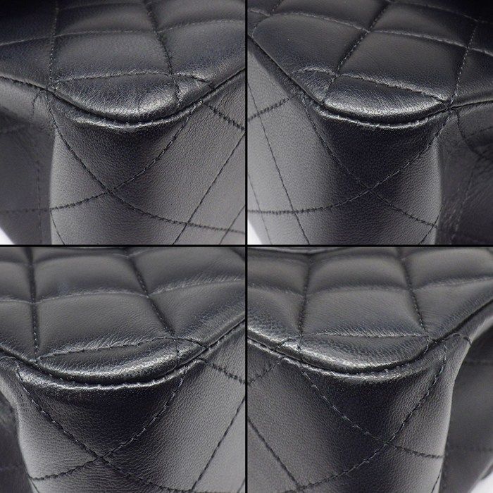 Chanel Shoulder Bag Quilted 25 11.12 Classic Black Bordeaux Lambskin — view 7