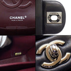 Chanel Shoulder Bag Quilted 25 11.12 Classic Black Bordeaux Lambskin — view 6
