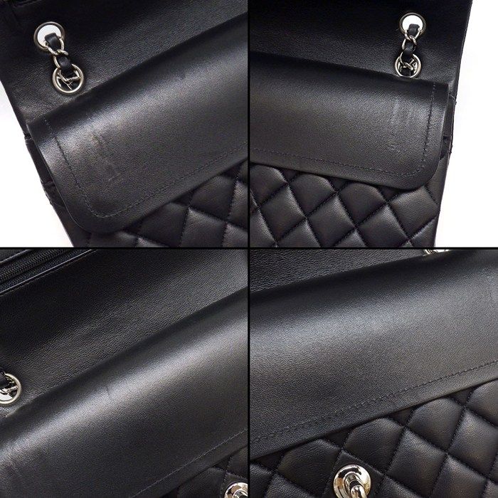 Chanel Shoulder Bag Quilted 25 11.12 Classic Black Bordeaux Lambskin — view 9