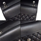 Chanel Shoulder Bag Quilted 25 11.12 Classic Black Bordeaux Lambskin — view 9