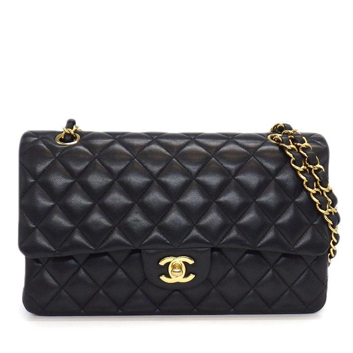 Chanel Shoulder Bag Quilted 25 11.12 Classic Black Bordeaux Lambskin