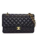 Chanel Shoulder Bag Quilted 25 11.12 Classic Black Bordeaux Lambskin