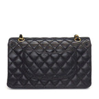 Chanel Shoulder Bag Quilted 25 11.12 Classic Black Bordeaux Lambskin