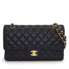 Chanel Shoulder Bag Quilted 25 11.12 Classic Black Bordeaux Lambskin