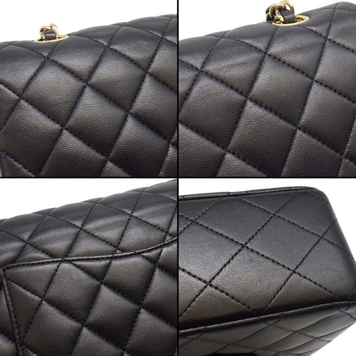 Chanel Shoulder Bag Quilted 25 11.12 Classic Black Bordeaux Lambskin — view 7