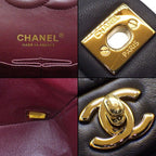 Chanel Shoulder Bag Quilted 25 11.12 Classic Black Bordeaux Lambskin — view 6