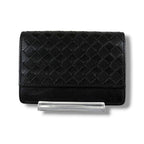 Bottega Veneta Intrecciato Leather Card Case Business Holder Black — view 2