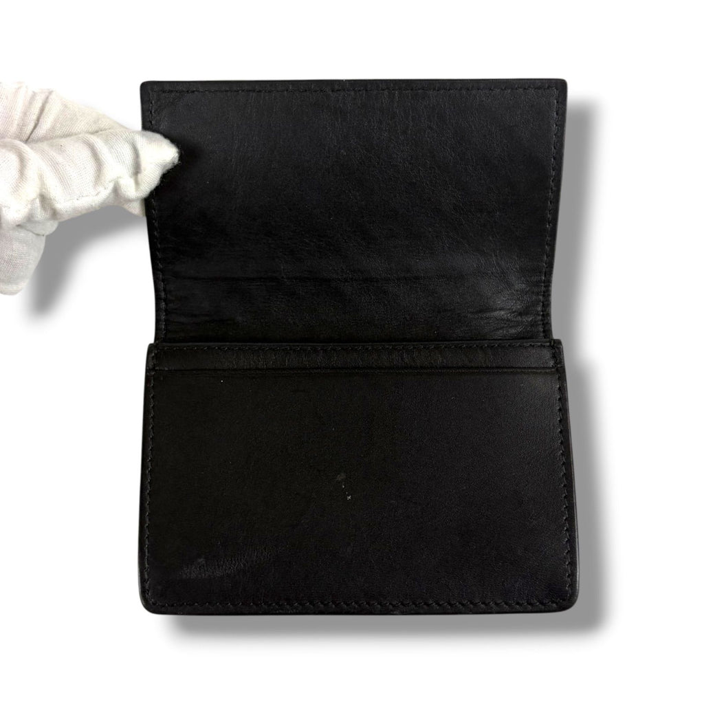 Bottega Veneta Intrecciato Leather Card Case Business Holder Black — view 4