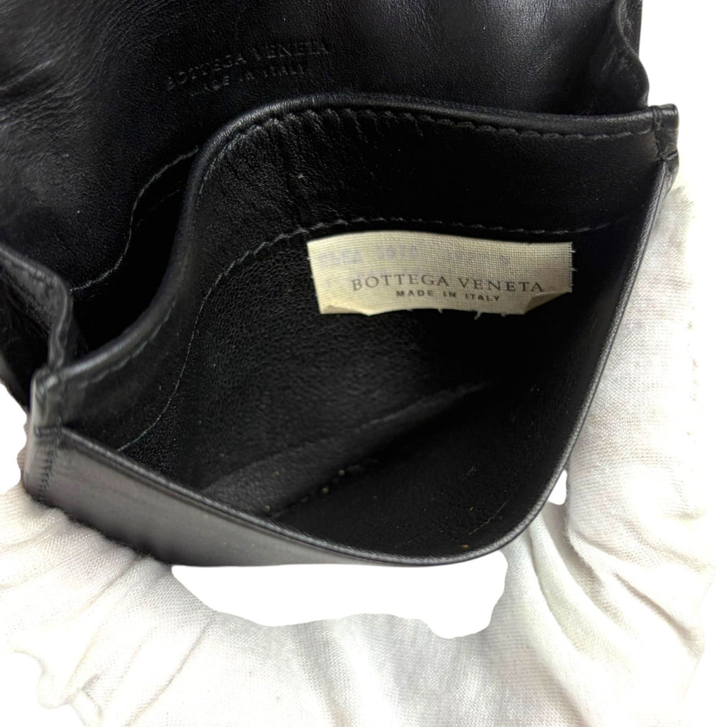 Bottega Veneta Intrecciato Leather Card Case Business Holder Black — view 9