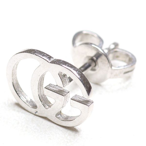 Gucci GG Running White Gold Earrings 18k Double Studded — view 5