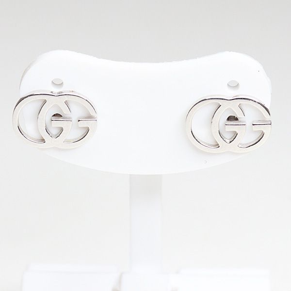 Gucci GG Running White Gold Earrings 18k Double Studded