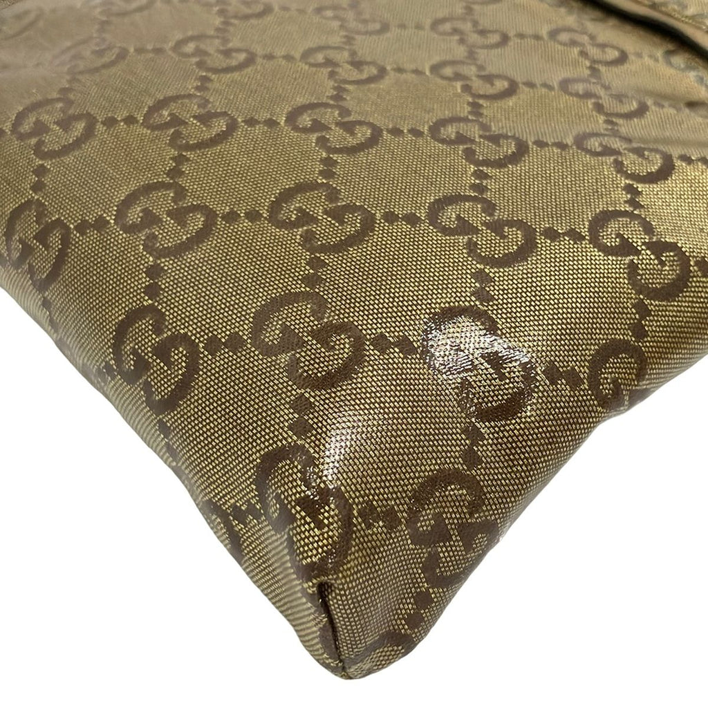 Gucci Waist Pouch Crystal GG Gold Leather — view 6