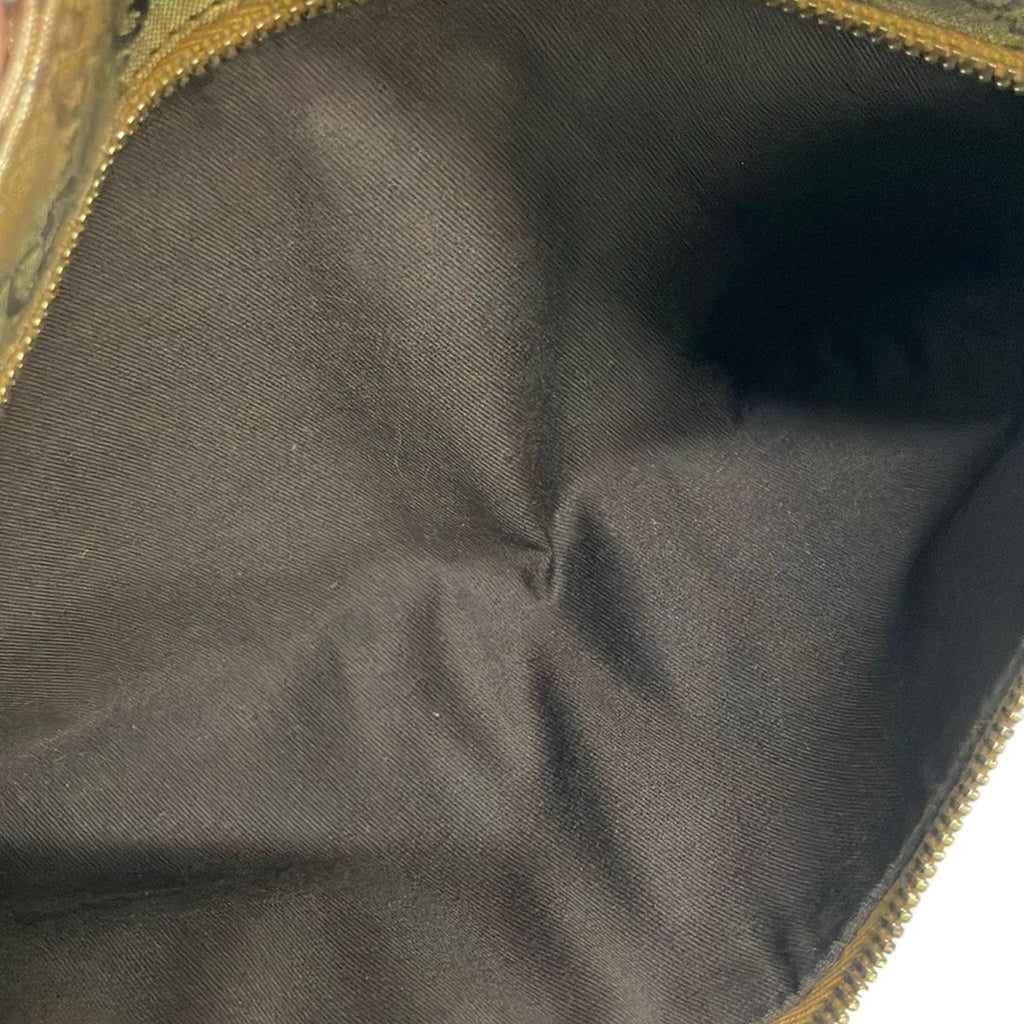 Gucci Waist Pouch Crystal GG Gold Leather — view 7