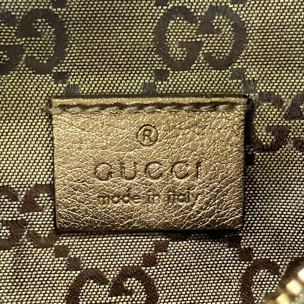 Gucci Waist Pouch Crystal GG Gold Leather — view 9