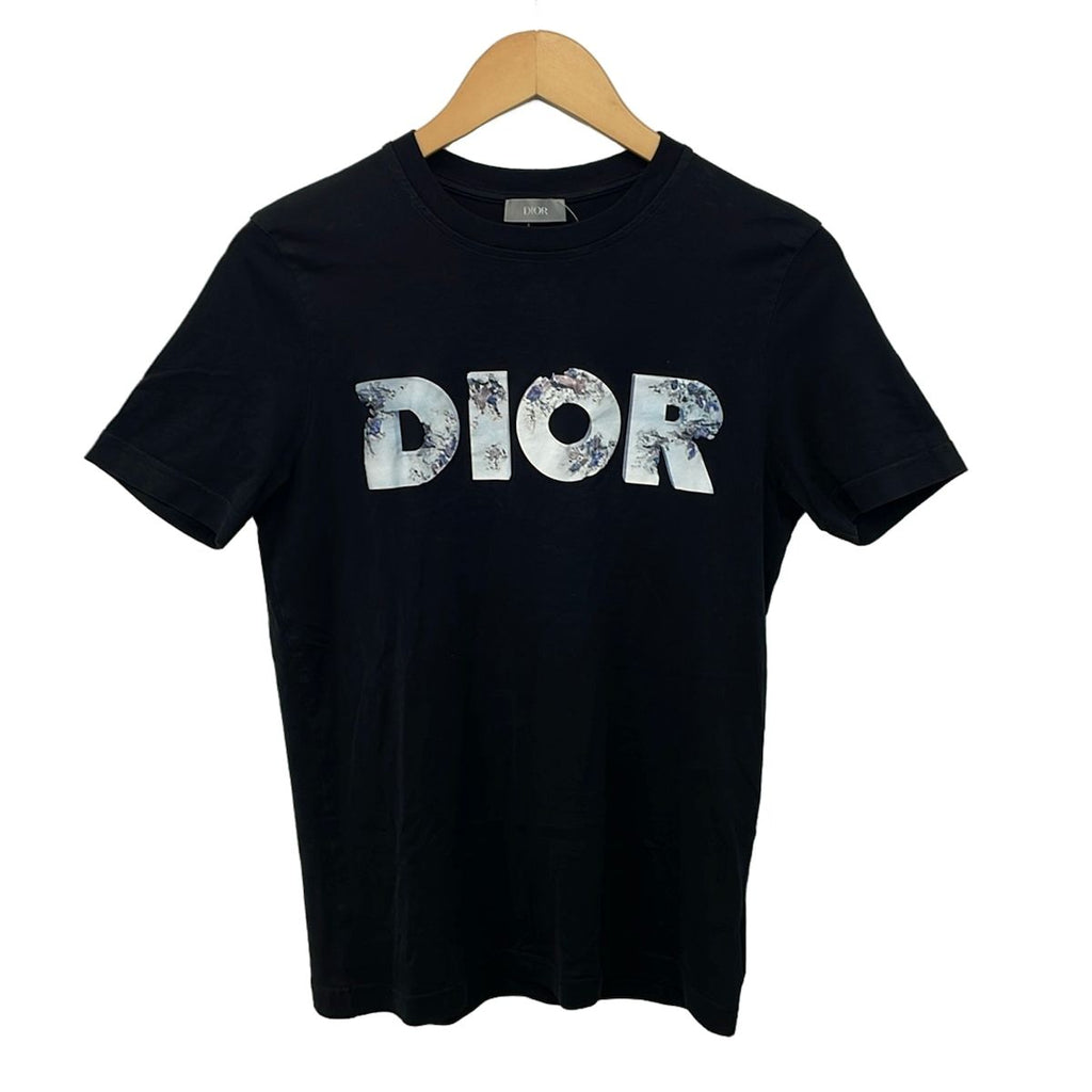 Dior Short Sleeve T-Shirt XS Black White Multi Front Logo Daniel Arsham