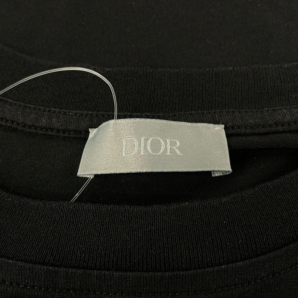 Dior Short Sleeve T-Shirt XS Black White Multi Front Logo Daniel Arsham — view 3