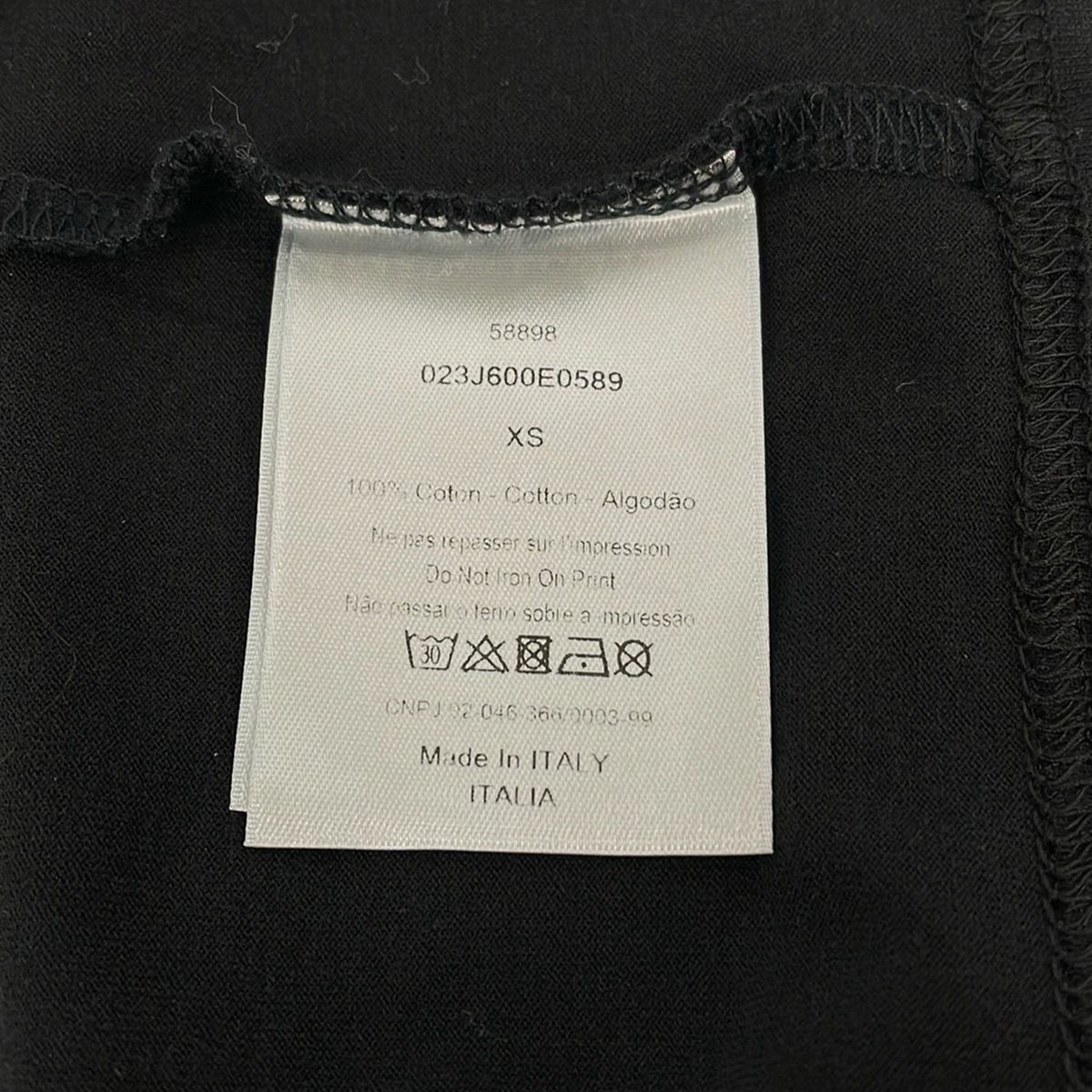 Dior Short Sleeve T-Shirt XS Black White Multi Front Logo Daniel Arsham — view 5