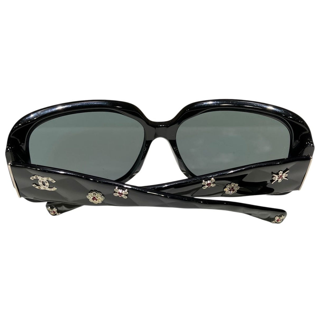 Chanel CC Logo Sunglasses Acetate Rhinestone Eyewear — view 2