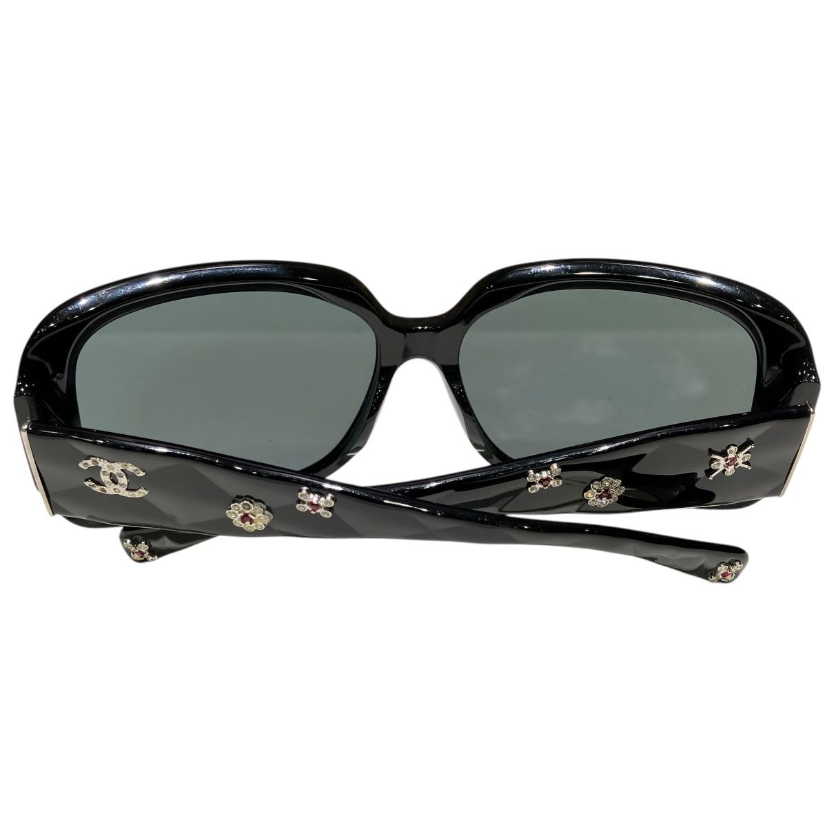 Chanel CC Logo Sunglasses Acetate Rhinestone Eyewear — view 2