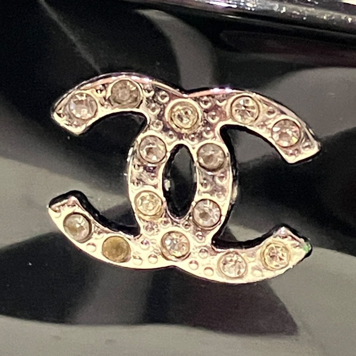 Chanel CC Logo Sunglasses Acetate Rhinestone Eyewear — view 3
