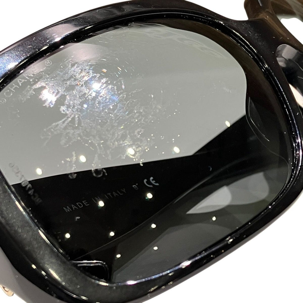 Chanel CC Logo Sunglasses Acetate Rhinestone Eyewear — view 8