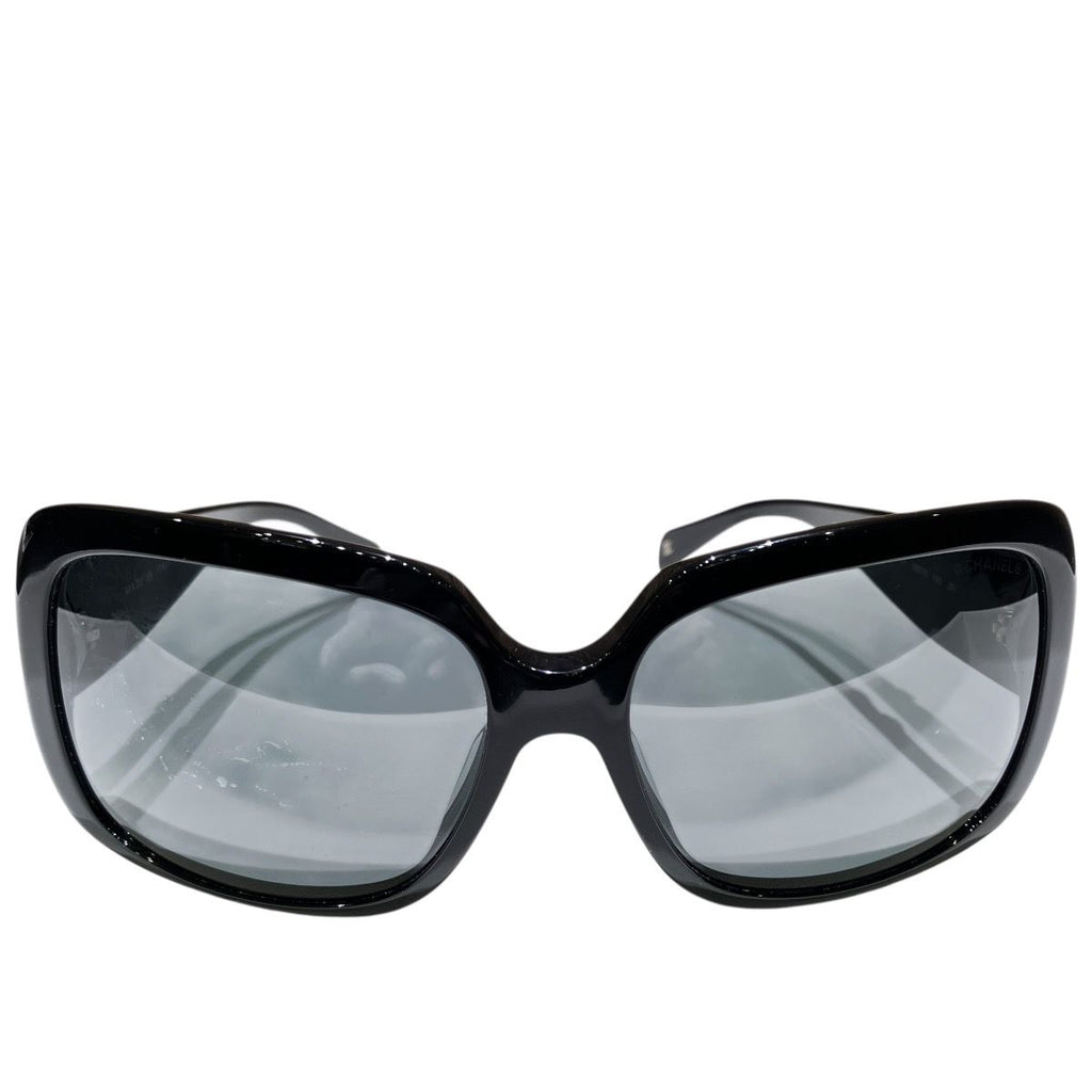 Chanel CC Logo Sunglasses Acetate Rhinestone Eyewear