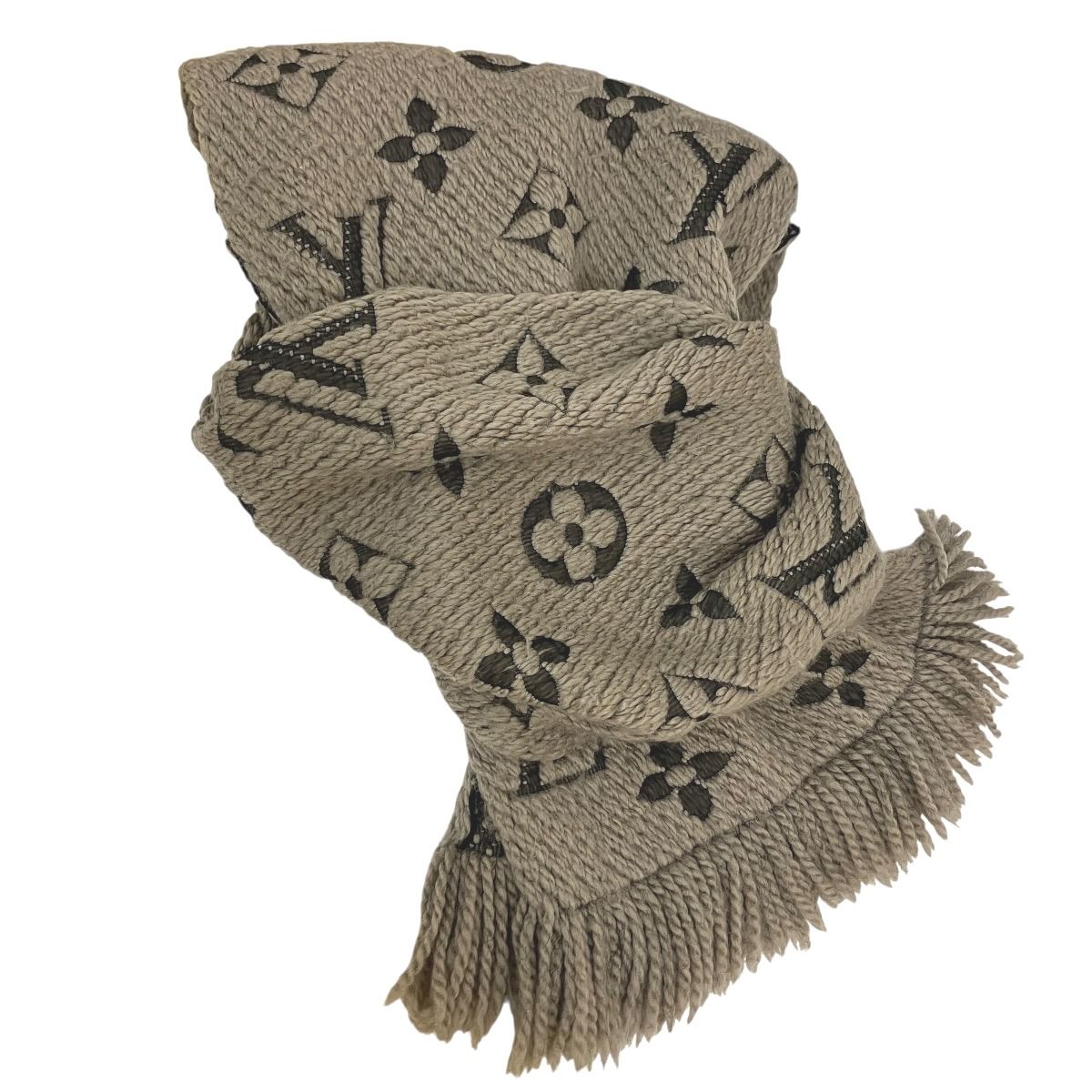 Louis Vuitton Echarpe Logo Mania Monogram Scarf Wool Silk — view 7