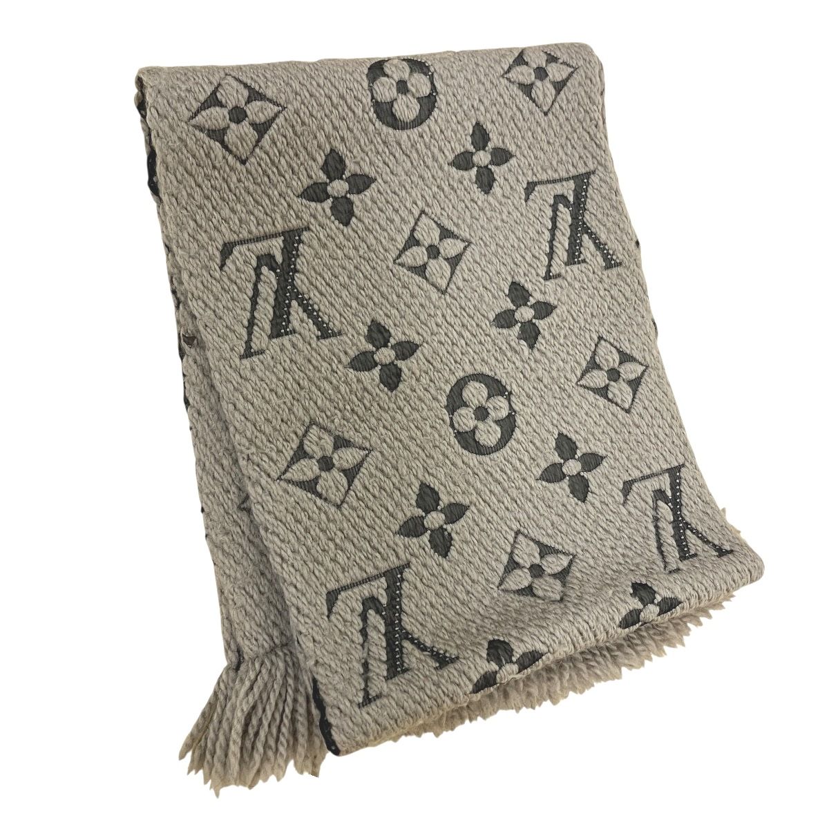 Louis Vuitton Echarpe Logo Mania Monogram Scarf Wool Silk — view 2