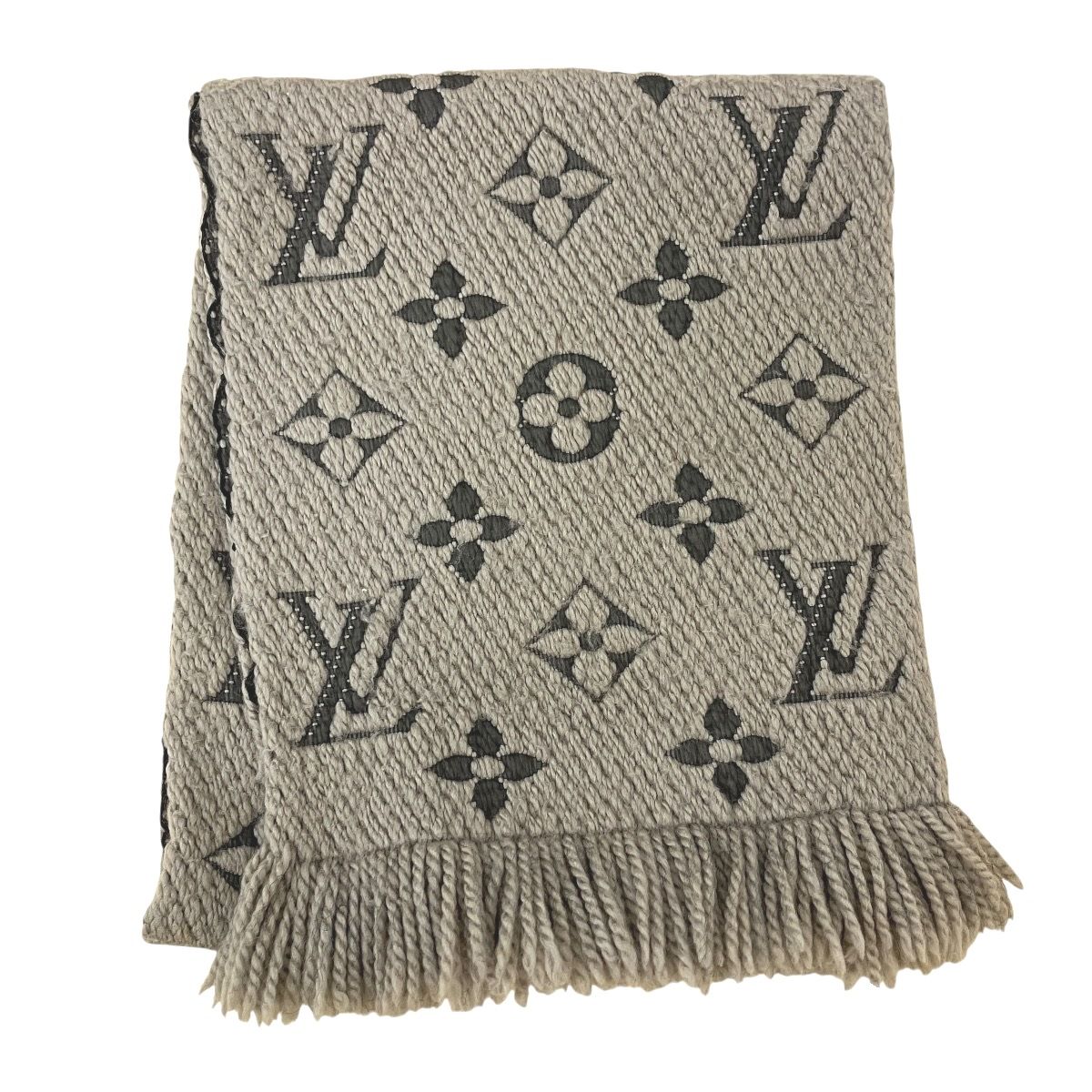 Louis Vuitton Echarpe Logo Mania Monogram Scarf Wool Silk