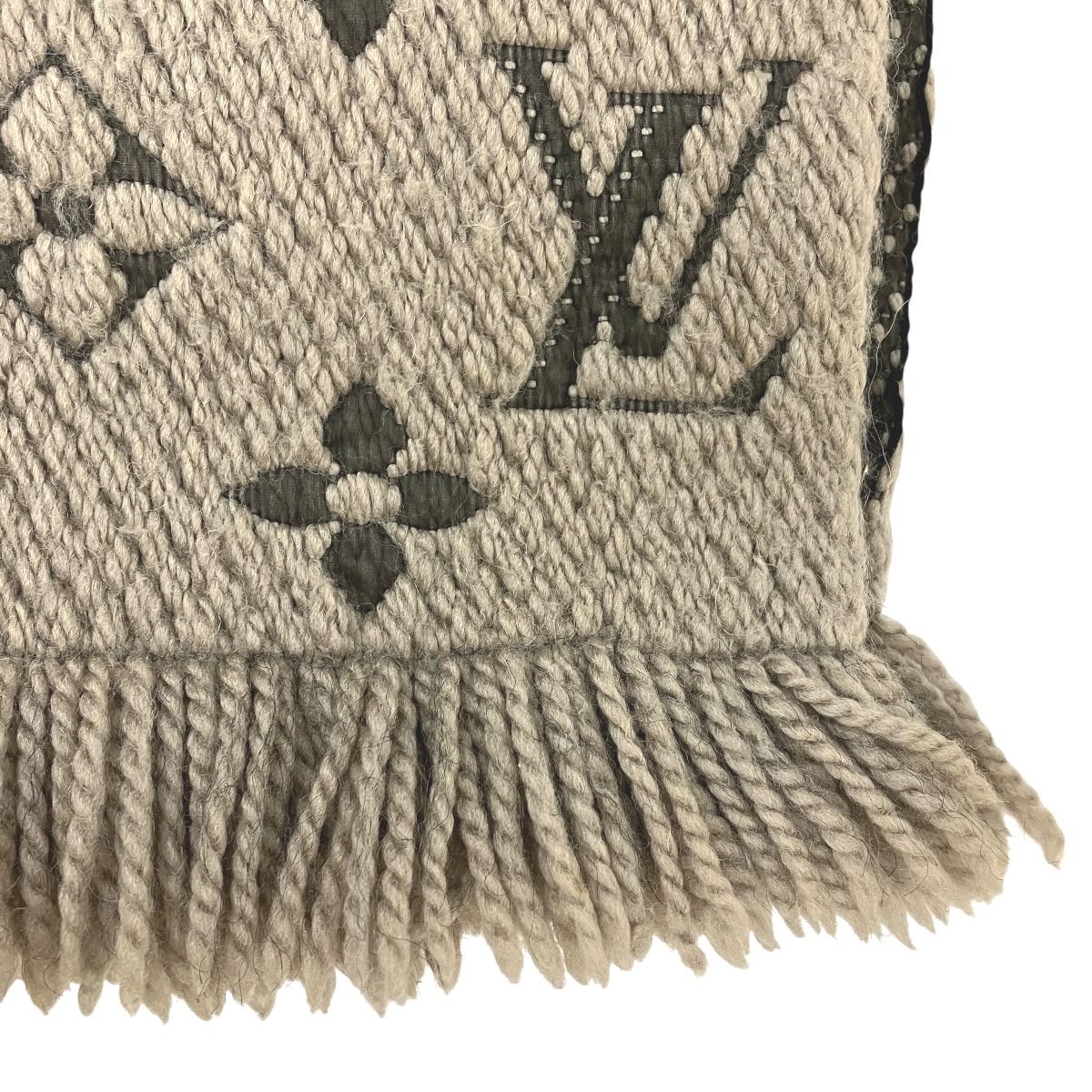 Louis Vuitton Echarpe Logo Mania Monogram Scarf Wool Silk — view 6
