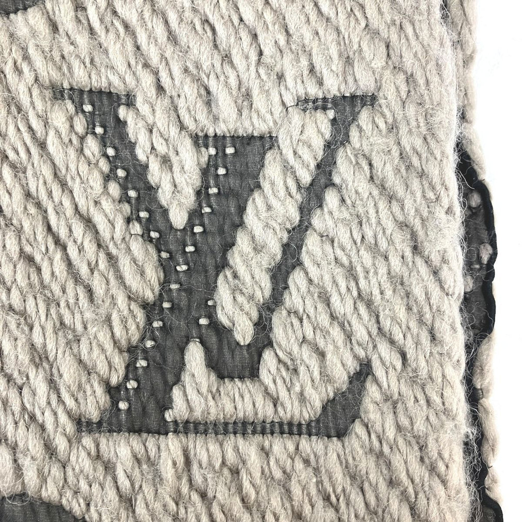 Louis Vuitton Echarpe Logo Mania Monogram Scarf Wool Silk — view 8