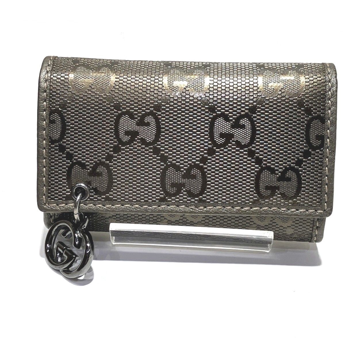 Gucci GG Supreme Key Case Leather Key Holder