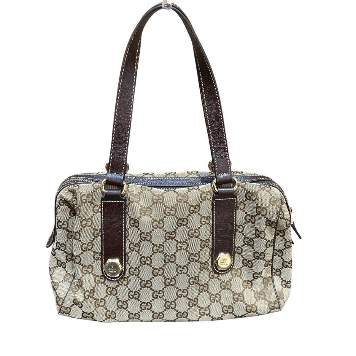 Gucci GG Handbag Canvas Leather — view 2