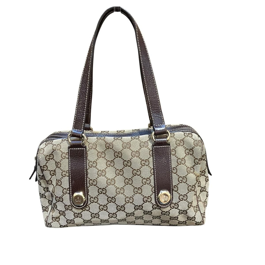 Gucci GG Handbag Canvas Leather