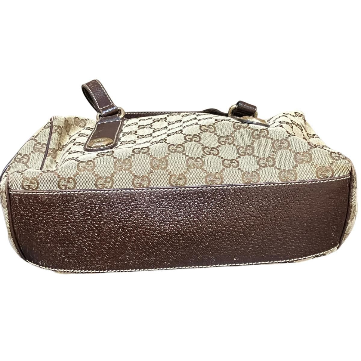 Gucci GG Handbag Canvas Leather — view 3