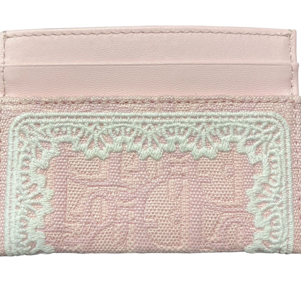 Dior Oblique Jacquard Frisia Card Case Canvas Leather — view 8